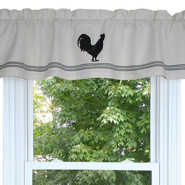 Farmhouse Rooster - Cream Valance VL550005 - The Fox Decor